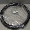 SEG Direct Diamond Flat Bottom Steering Wheel Cover, D Shaped Car Wheel Cover 14 1/2-15 in. (37-39 cm), Bling Sparkly Rhinestones, Black with Black Diamond