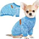 1 Pc Dog Sweaters for Dogs Girl Boy Winter Fleece Clothes Warm Soft Dog Sweatshirt Outfit for Dogs Cats Pet Apparel (Light Blue) M