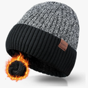 Winter Beanie Hat for Men Women: Warm Fleece Lined Beanie Knit Ski Stocking Cap Cuffed Cap for Cold Weather Running
