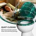 Angol Shiold Marble Slow Close Toilet Seat (Round, Dark Green)