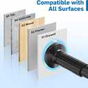 Tension Curtain Rod 51-166 Inch(4.25-13.83Ft), Extra Long Outdoor Tension Rod for Patio Window, No Drill Dual-End Adjustable Spring Shower Rod, Rust Proof Easy to Install, Rod Diameter 1.26In, Black