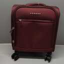 Verage Underseat Carry On Luggage with Wheels, 14.5-Inch Spinner Small Suitcase, Softside Lightweight Travel Bag for Men and Women, Airplane Carry On Bag, Burgundy Red