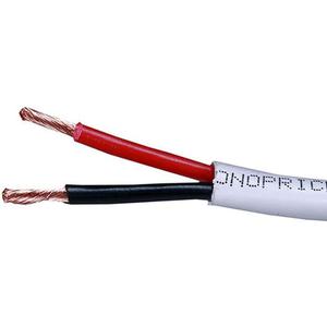 Monoprice - 102819 Access Series 14 Gauge AWG CL2 Rated 2 Conductor Speaker Wire/ Cable - 50ft Fire Safety In Wall Rated, Jacketed In White PVC material 99.9% Oxygen-Free Pure Bare Copper