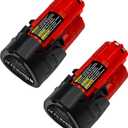 2Packs 4.0Ah Replacement Battery Compatible with Mke 12V Lithium Ion Battery 48-11-2420 48-11-2440 48-11-2402 48-11-2411 48-11-2412 Cordless Power Tools