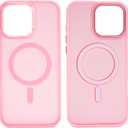 Stronger Magnetic & Shockproof for iPhone 16 Pro Case,Fit for MagSafe, with Screen Protector & Wrist Strap, Military-Grade Drop, Translucent Slim for iPhone 16 Pro Case, Chalk Pink