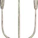 Creative Co-Op Tall Artisanal Metal Candelabra, Silver