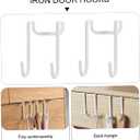 Veemoon Over Door Ironing Board Hanger - 2 Pcs White Iron Board Holder for Easy Storage - Space Saving Design for Laundry Room Kitchen and Bathroom Organization