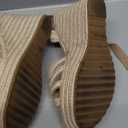 Espadrille Wedge Sandals for Women, Women's Platform Wedge Heels, High Heel Summer Wedges for Women with Breathable Knitted Textile Upper Open Toe Ankle Strap (8, Milk White)