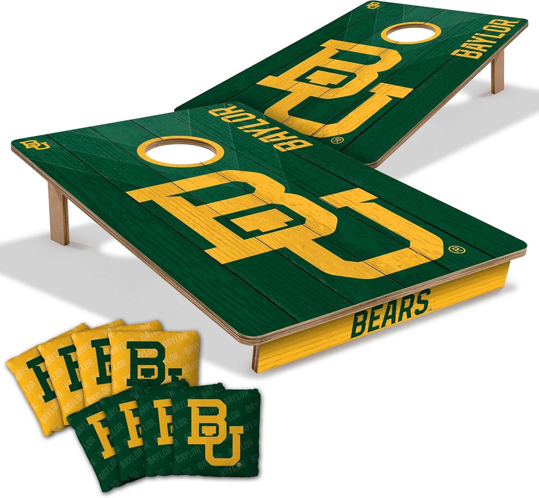 YouTheFan NCAA 2 x 3 Wood Cornhole Game with Logo Bags (Baylor Bears)