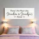 Grandma and Grandpa's House Wall Decor, 32x12 Inch, White