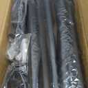 Curtain Rods for Windows 2 Pack 36-78 inch 5/8 inch Matte Black Curtain Rod with Brackets Adjustable by Splicing for Bedroom Kitchen Study Living Room