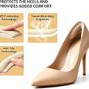 2 x Heel Grips for Shoes Too Big, 2 Pairs Non-Slip Heel Liners for Loose Shoes, Shoe Fillers for Women & Men, Prevent Heel Slipping & Blisters, Improve Shoe Fit & Comfort - Black & Nude