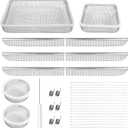 Eazy2hD 10 Pack Flying Insect Screen for RV Refrigerator and Furnace Vents - Stainless Steel Mesh With Installation Tool and Silicone Rubber for Camper Vent, Silver