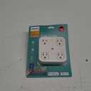 Philips 4-Outlet Extender, Grounded Power Adapter, Charging Station, Smart Surge, Wi-Fi Indicator Light, Compatible with Amazon Alexa and Google Assistant, ETL Listed, White, SPP4311WF/37