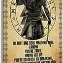 Canvas Motivational Quotes Wall Decor 'Keep Fighting' Inspirational Poster Viking Wall Art Prints Vintage Pictures Vertical Painting Home Office Decor Framed 16x24 inch(40x60cm)