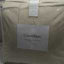 Calvin Klein - King Comforter Set, Naturally Soft Cotton Cotton Melange Jersey Bedding with Matching Pillowcases, 3 Piece Bed Set (Modern Cotton Melange Ivory/Grey)