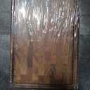 COCOBOSS Walnut Cutting Boards for Kitchen Chopping Board End Grain Cutting Board Premium Black Walnut Wood Cutting Board with Juice Groove, Non-Slip Feet & Handles(13.5 x 9.4 x 1.0 Inch, Gift Box)