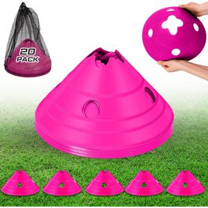 Jumbo Disc Cones Jumbo Soccer Cones with Mesh Bag Giant Large Agility for Soccer Training Adult Sports