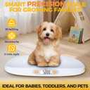 TIPRE Baby Scale for Weighing, 55 lb/0.01 lb Digital Infant Scale for Weighted Feeds with Height Measuring Tape Weight Comparison Hold Function, Pet Scale for Cats/Dogs, LCD Display, Large Platform