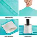 BDDC 4ft Table Cover Fitted, Turquoise Spandex Table Covers, Washable and Wrinkle Resistant Stretch Tablecloths Rectangle for Events, Wedding, Banquets, Parties