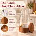 FOODLE Glass Drink Dispenser with Spigot - Beverage Dispenser with Stand