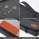 HOLIMET Cable Organiser Bag,Electronic Accessories Bag Double Layer for Travel Waterproof Cord Storage Organizer Bag for iPad, Kindle, Hard Drives, Cables, Chargers,Power Bank and More (Black)
