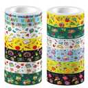 12 Pcs Teacher's Day Washi Tape School Masking Tape Decorations Thank You Teacher School Decorative Paper Sticker for Journals, Planners, DIY Craft Gift Wrapping Handbook Stickers
