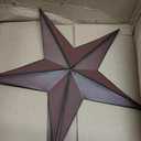 36" Large Barn Star-Red Black Barn Stars Outdoor Decoration-Metal Star for Outside Texas Stars Art Rustic Vintage Western Country Home Farmhouse Primitive House Decor- Primitive Wall Décor