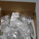 Potchen 20 Pcs Aquatic Plant Cups with Hole Transparent Acrylic Plant Pot with Suction Cups Aquarium Aquatic Planter Aquarium Holder Fish Tank Aquascape Decoration, 3 Shapes