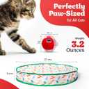 Interactive Cat Toys for Indoor Cats, Automatic Motion Activated Hide and Seek Cat Toy, Fast Rolling Ball in Cat Play Mat Keeps Cat Engaged (Red)