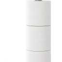 Fixwal Toilet Paper Holder Stand, Free Standing Modern Bathroom Holder with Stable Weighted Base, Rustproof Tissue Roll Holder, Toilet Storage and Organize (Dark Silver)