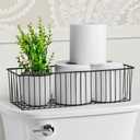 Wetheny Toilet Paper Basket ( 1 Pack) - Black Wire Basket Metal Basket for Bathroom farmhouse decor - Wire Storage Baskets for organizing toilet tank topper, countertop