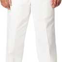 Red Kap Men's Wrinkle-Free Regular Fit Twill Blend Work Pants (52W x 34L, White)