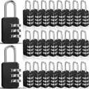 Chumia 32 Pack 3 Digit Combination Lock Small Combo Locks Waterproof Luggage Number Padlock for Backpack Suitcases Traveling Toolbox School Gym Employee Locker