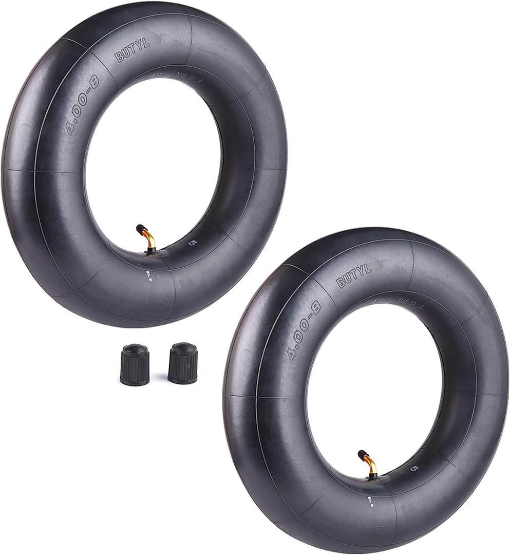 RUTU 4.80/4.00-8" Premium Replacement Tire Inner Tubes, 4.80/4.00-8 tube with TR87 angled valve for Mini Bikes, Go Kart, Lawn Mowers, Hand Truck, Wheelbarrow for 4.80 4.00-8/480/400-8 Tires (2-Pack)