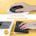 Wireless Keyboard and Mouse, Trueque Silent 2.4GHz Cordless Full Size USB Mouse Combo, Long Battery Life, Lag-Free for Computer, Laptop, PC, Windows, Mac, Chrome OS (Black)