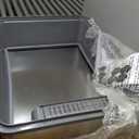 Stainless Steel Litter Box Extra Large for Big Cats Multi-Cats, Jumbo Extra Large Metal Cat Litter Box with High Sided Lid, Anti-Urine Leakage, Non-Stick,Include Litter Scoop (XXXL, Dark Grey)