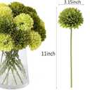 Kimura's Cabin 20Pcs Green Chrysanthemum Artificial Flowers Fake Silk Mums Flower with Stem Balls Flowers for Wedding Bouquets Arrangements St Patricks Day Home Garden Table Centerpieces DIY Decor