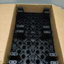 KJE 6 Pack Plastic Pallets, Lightweight Nestable Moisture-Proof Floor Pallets, Ventilated Grid Plastic pallets for Basement Storage and Warehouse Use (19.7" x 11.8" x 3.9")