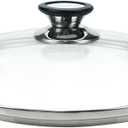 Tighall 9" Tempered Glass Lid with Steam Vent Hole Universal Pan Pot Clear Cookware Lid Replacement with Holder Knob, Stainless Steel Rim, Fits for Pots/Pan/Electric Pressure Cooker