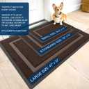 OLANLY Front Door Mat Indoor Outdoor Entrance, Waterproof All-Season, All-Weather Doormat, Sturdy Natural Rubber, Fade Resistant, Low Profile, Easy Clean Patio Porch Entryway Mat, 35x23, Dark Brown