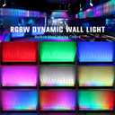 LED Stage Wash Light Bar: Dual-Row Pixel LED Strip Flanked with RGBW Beam - 120W 24LED 4IN1 RGBW Color Changing - DMX Control by DJ Party Planner Uplight for Events Wedding Music Show Band Performance