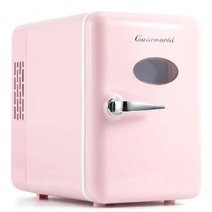 CUTIEWORLD Mini Personal Fridge - 4L Cooler & Warmer for Drinks, Cosmetics, Home & Car, Pink