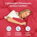 Queen Pillow Cases Set of 2 - Ultra Soft Hotel Quality Pillowcase Covers - Comfy, Cozy, Cooling & Wrinkle Free - Shrink, Stain & Fade Resistant - Machine Washable Pillow Protectors - 2 Piece Set - Red