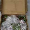 6 Pcs 4.3 Inch Mistletoe Crystal Christmas Ornament Jewel Wedding Christmas Acrylic Kissing Ball Hanging Mistletoe Ornament for Christmas Tree Home Christmas Party Supplies Xmas Gifts