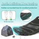 Water Shoes Womens Mens Quick-Dry Aqua Yoga Socks Barefoot Swim Pool Beach Shoes for Walking Hiking Diving Surf Ootdoor Water Sports, Black (9.5 Women/8.5 Men)