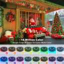 JMEXSUSS Smart Color Changing Christmas Lights, 173ft 500 LED RGB Christmas String Lights with Remote & APP, Waterproof Christmas Tree Lights for Indoor Outdoor Xmas Tree Party House Decoration