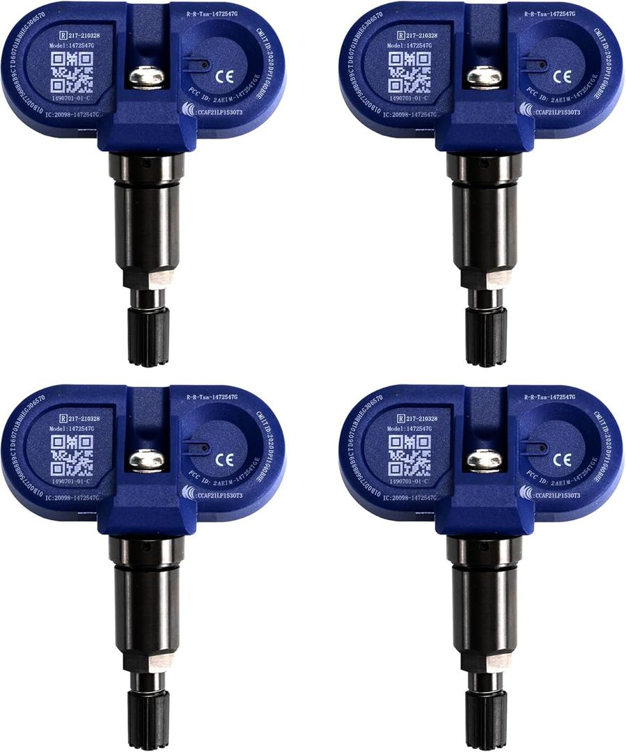 CDWTPS Tesla Bluetooth TPMS Sensor,4-Pack Tesla Bluetooth TPMS Tire Pressure Monitor Sensors Compatible with 2020-2025 Tesla Models 3 Y S X Replaces#1490701-01-B 1490701-01-C
