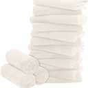 16 Pack Baby Washcloths - Luxury Coral Fleece - Extra Absorbent and Soft Wash Clothes for Newborns, Infants and Toddlers - Suitable for Sensitive Skin and New Born - Baby Shower - Cream, 10x10 Inch