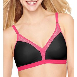 Hanes Women's X-Temp Mesh Wirefree Convertible Bra MHG506 (Black, XXL)
